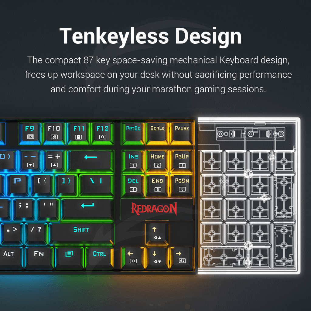 Redragon KUMARA K552 RGB Wired Gaming Keyboard - Black Redragon KUMARA K552 RGB Wired Gaming Keyboard - Black
